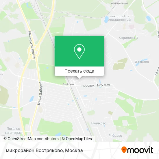 Карта микрорайон Востряково