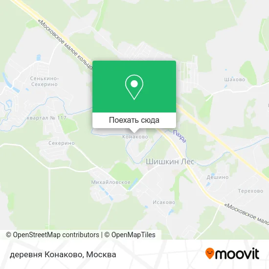 Карта деревня Конаково
