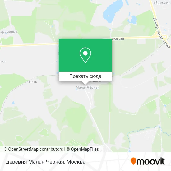 Карта деревня Малая Чёрная