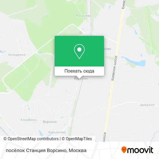 Карта посёлок Станция Ворсино