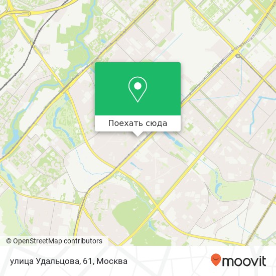 Карта улица Удальцова, 61