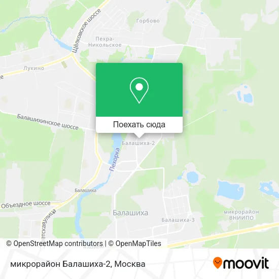 Карта микрорайон Балашиха-2