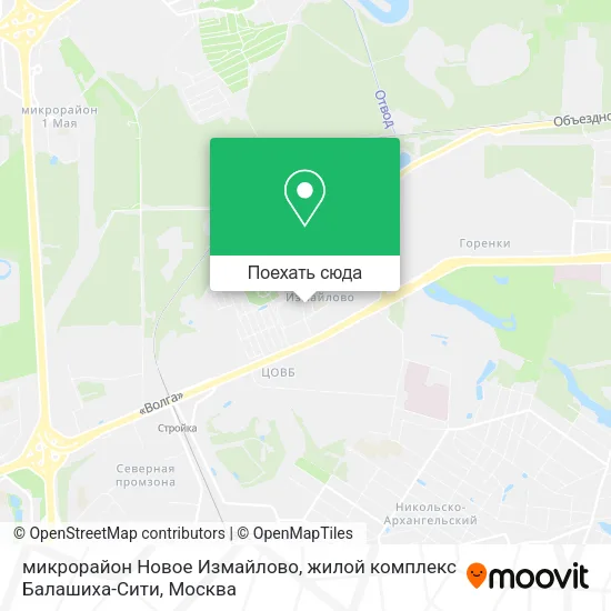 Карта микрорайон Новое Измайлово, жилой комплекс Балашиха-Сити