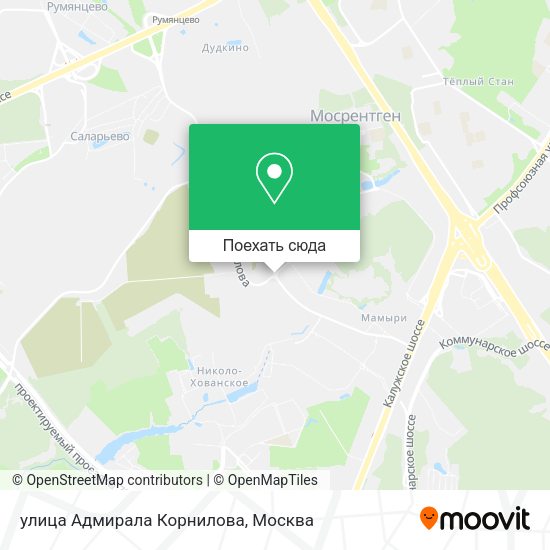 Карта улица Адмирала Корнилова