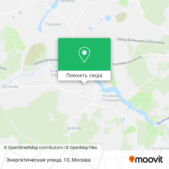 Карта Энергетическая улица, 10