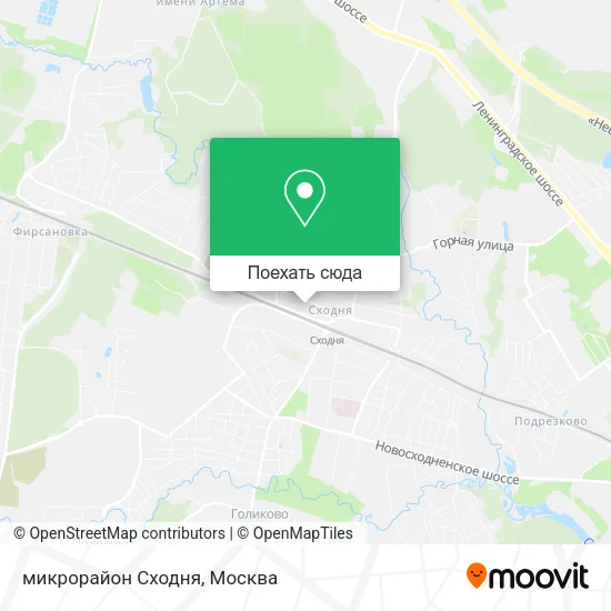 Карта микрорайон Сходня