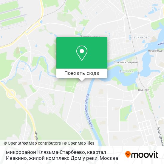 Карта микрорайон Клязьма-Старбеево, квартал Ивакино, жилой комплекс Дом у реки