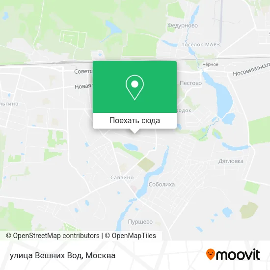 Карта улица Вешних Вод