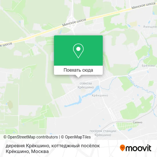 Карта деревня Крёкшино, коттеджный посёлок Крёкшино