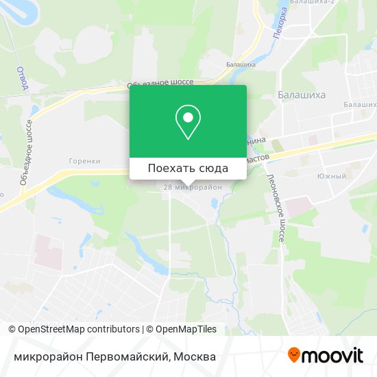 Карта микрорайон Первомайский