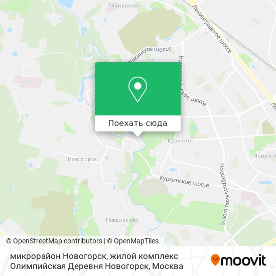 Карта микрорайон Новогорск, жилой комплекс Олимпийская Деревня Новогорск