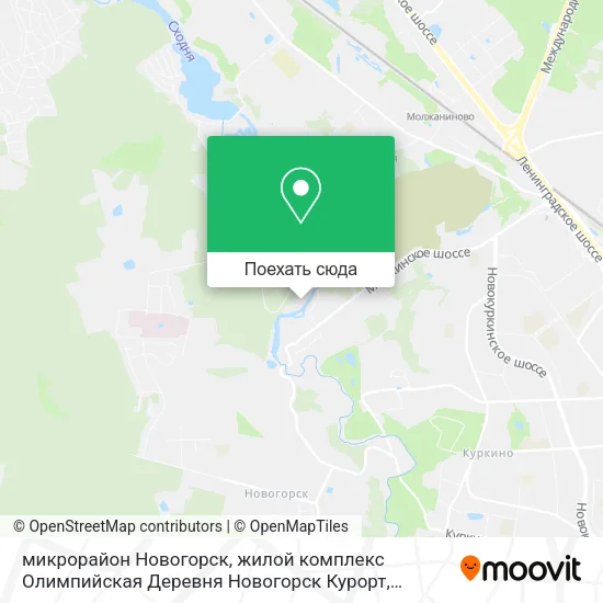 Карта микрорайон Новогорск, жилой комплекс Олимпийская Деревня Новогорск Курорт