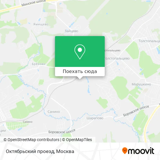 Карта Октябрьский проезд
