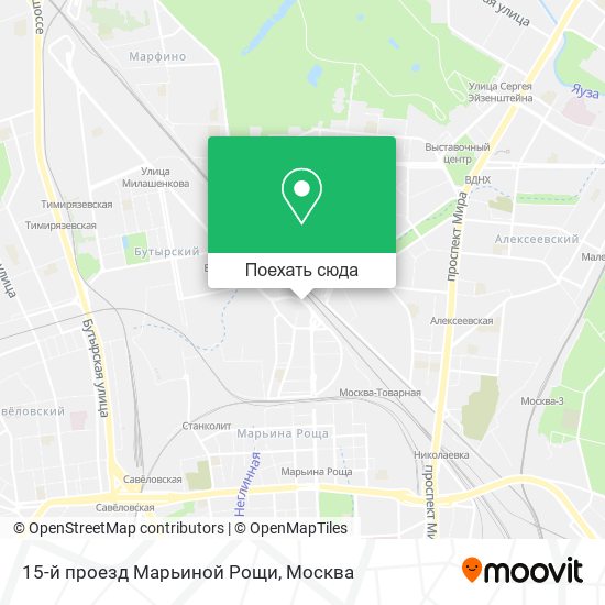 Карта 15-й проезд Марьиной Рощи