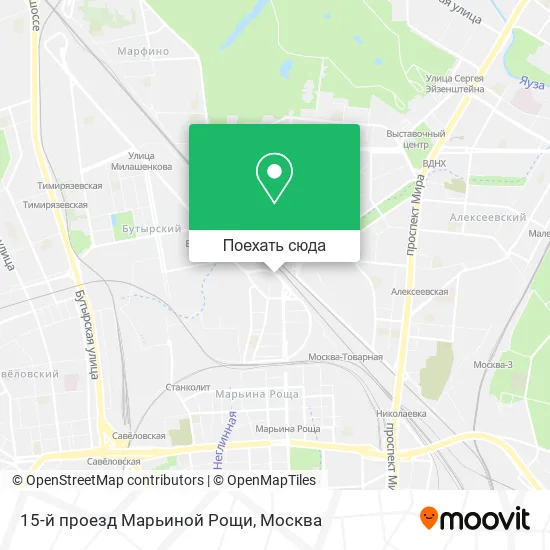 Карта 15-й проезд Марьиной Рощи