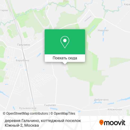 Карта деревня Гальчино, коттеджный поселок Южный-2