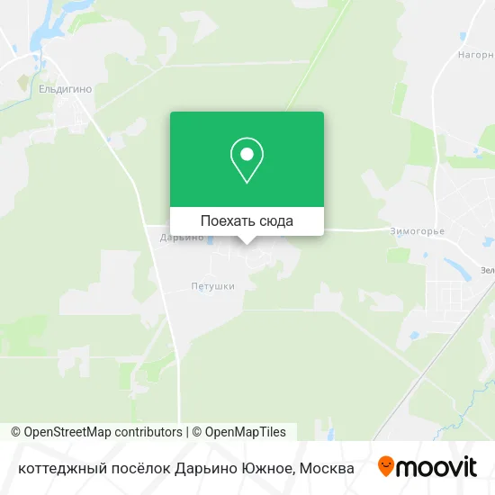Карта коттеджный посёлок Дарьино Южное
