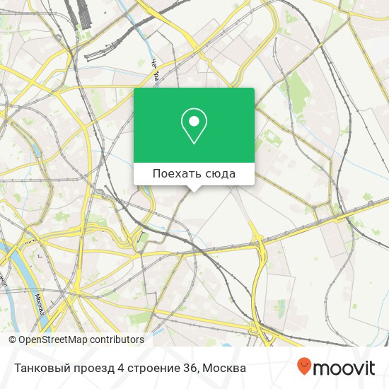 Карта Танковый проезд 4 строение 36