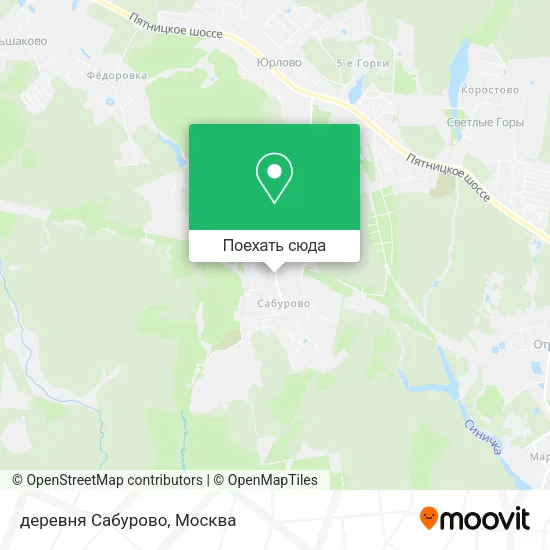 Карта деревня Сабурово
