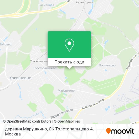 Карта деревня Марушкино, СК Толстопальцево-4