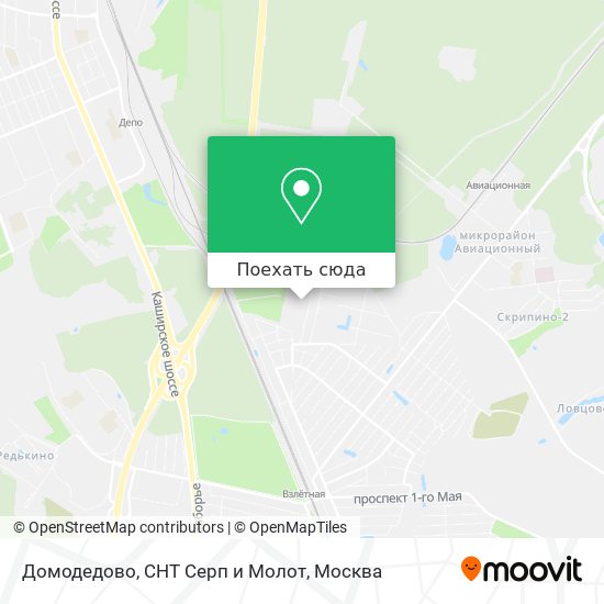 Карта Домодедово, СНТ Серп и Молот
