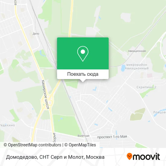 Карта Домодедово, СНТ Серп и Молот