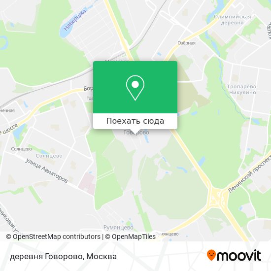 Говорово на карте москвы