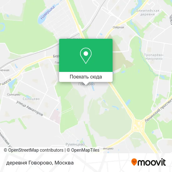 Карта деревня Говорово