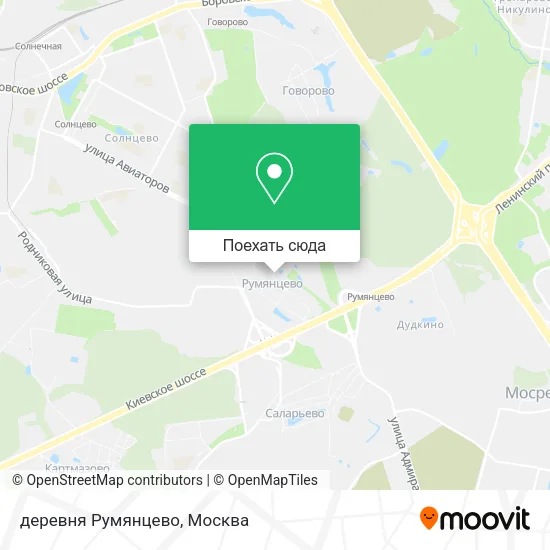 Карта деревня Румянцево