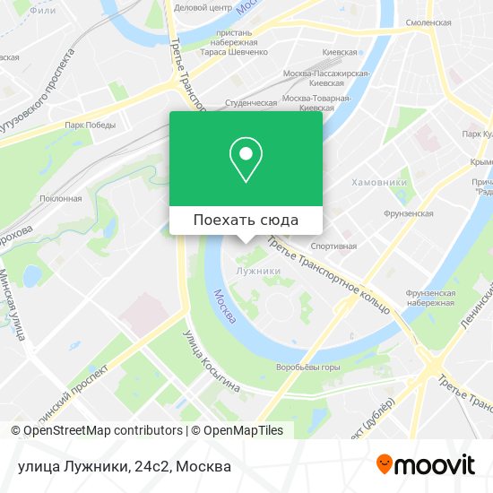 Карта улица Лужники, 24с2