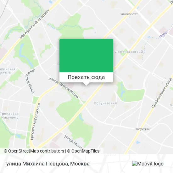 Карта улица Михаила Певцова
