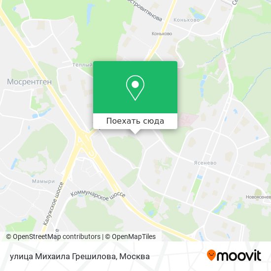 Карта улица Михаила Грешилова