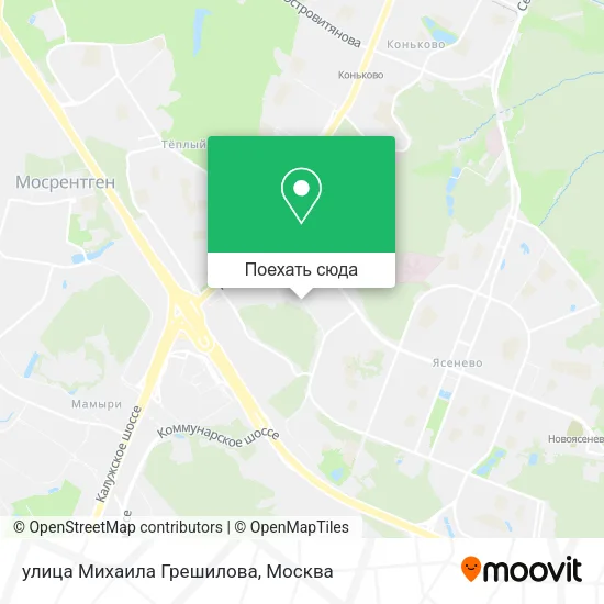 Карта улица Михаила Грешилова