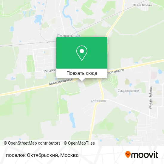 Карта поселок Октябрьский