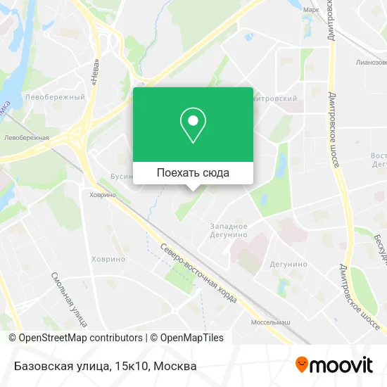 Карта Базовская улица, 15к10