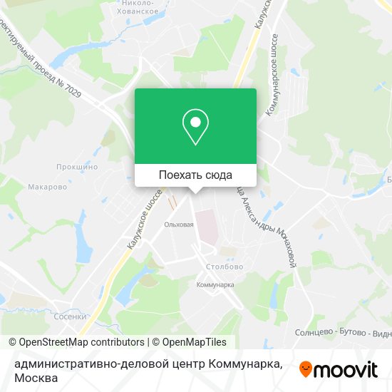 Карта административно-деловой центр Коммунарка