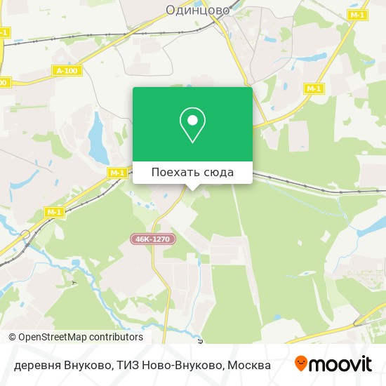 Карта деревня Внуково, ТИЗ Ново-Внуково