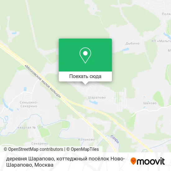 Карта деревня Шарапово, коттеджный посёлок Ново-Шарапово