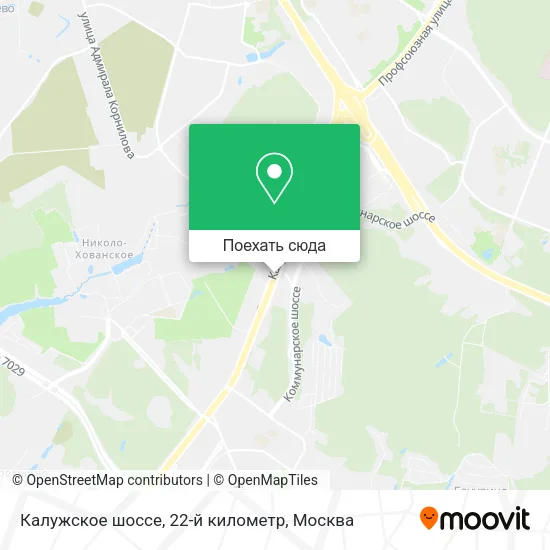 Карта Калужское шоссе, 22-й километр