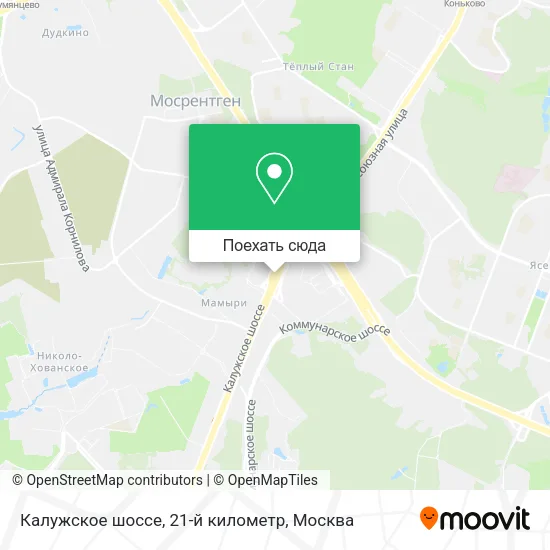 Карта Калужское шоссе, 21-й километр