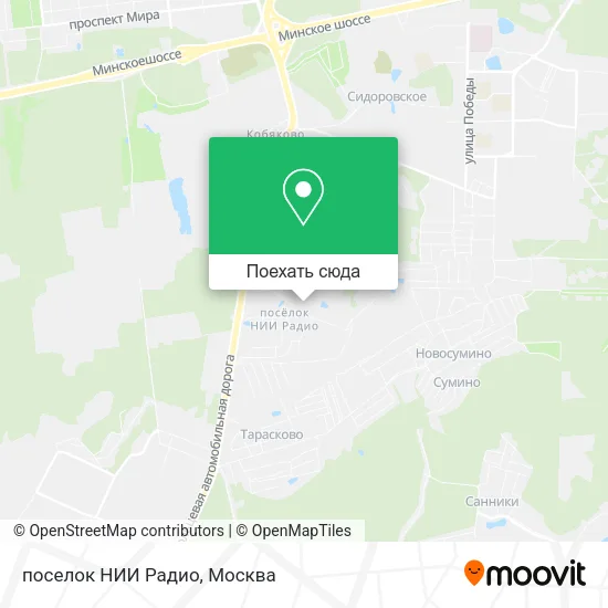 Карта поселок НИИ Радио