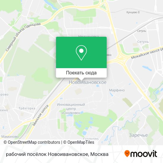 Карта рабочий посёлок Новоивановское