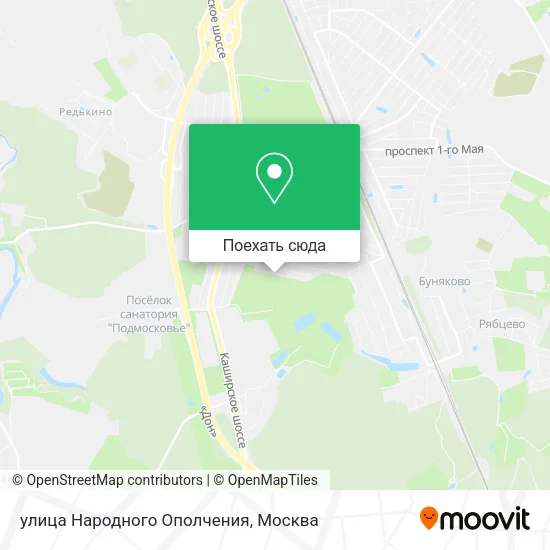 Карта улица Народного Ополчения
