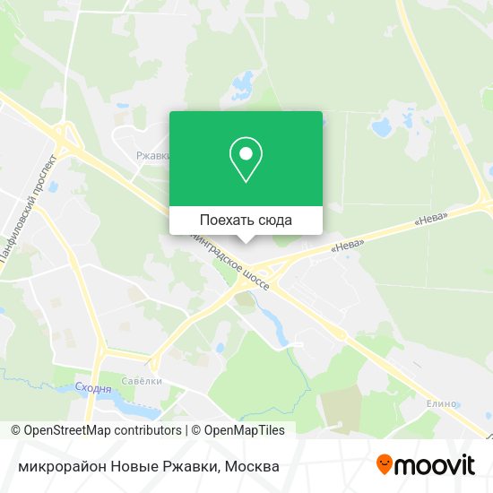 Карта микрорайон Новые Ржавки