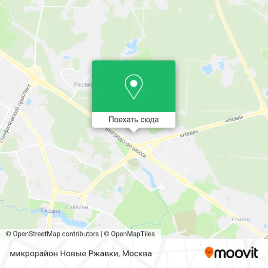 Карта микрорайон Новые Ржавки