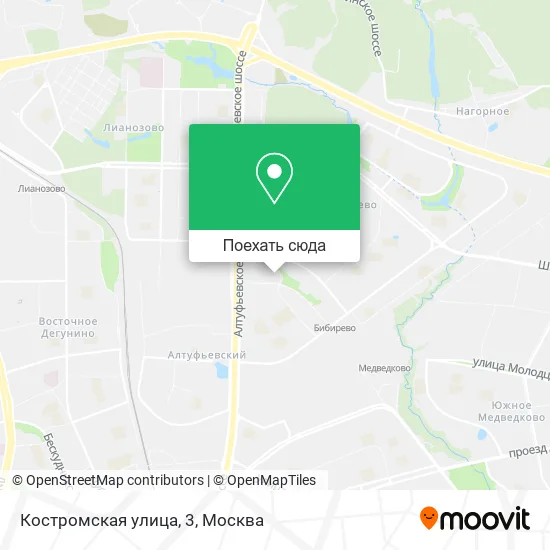 Карта Костромская улица, 3