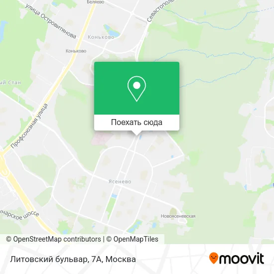 Карта Литовский бульвар, 7А