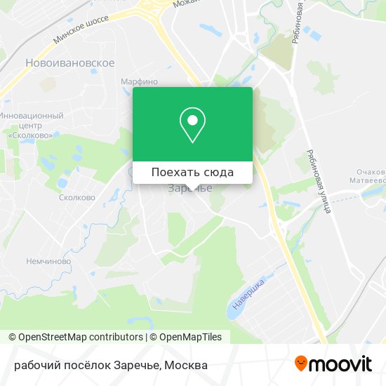 Карта рабочий посёлок Заречье