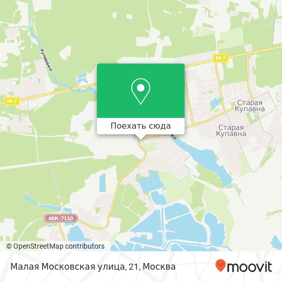 Карта Малая Московская улица, 21