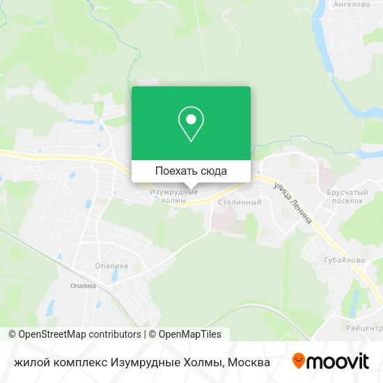 Карта жилой комплекс Изумрудные Холмы
